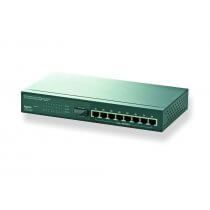 8 Port 10/100 Mbit/s Ethernet Smart Switch mit 1xMM ST Uplink-Port (0-1591040-2)